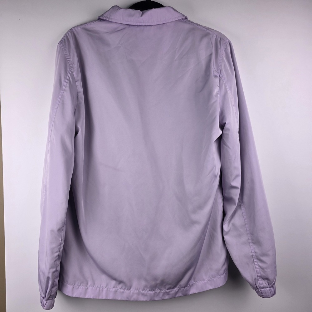 Devil's Advocate Women's Jacket Lavender Coach  M Pastel Snap Front‎ Lightweight - Picture 2 of 9